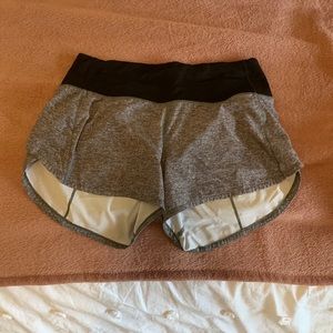 Gray 4inch speed up lululemon shorts
